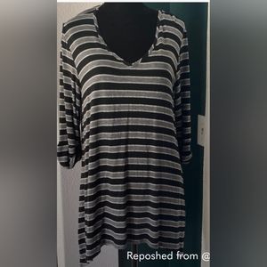 Striped Tunic Top Size 2X